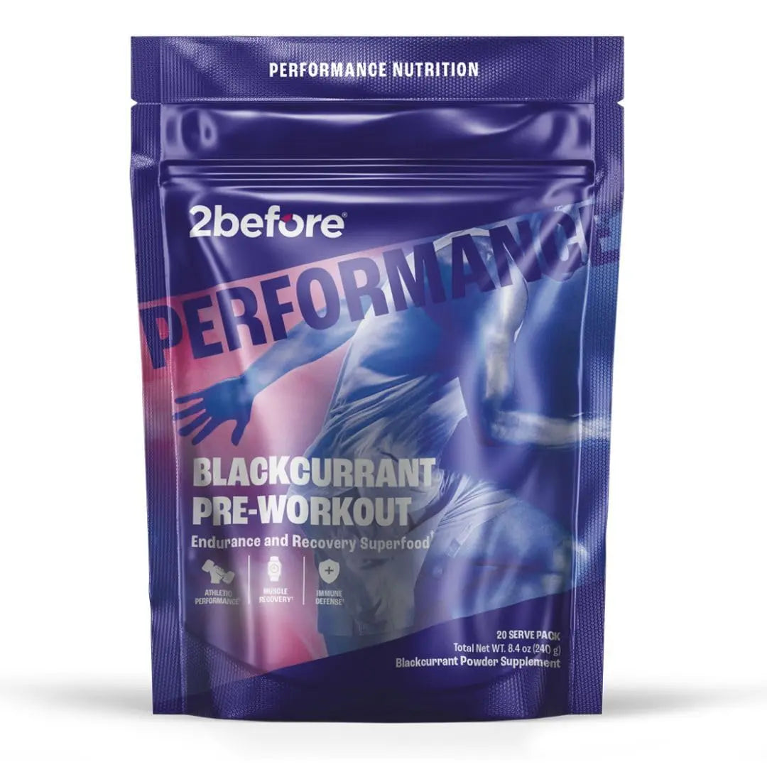 2before Blackcurrant I All Natural Vegan Pre Workout, Caffeine Free I Clean Energy 2before