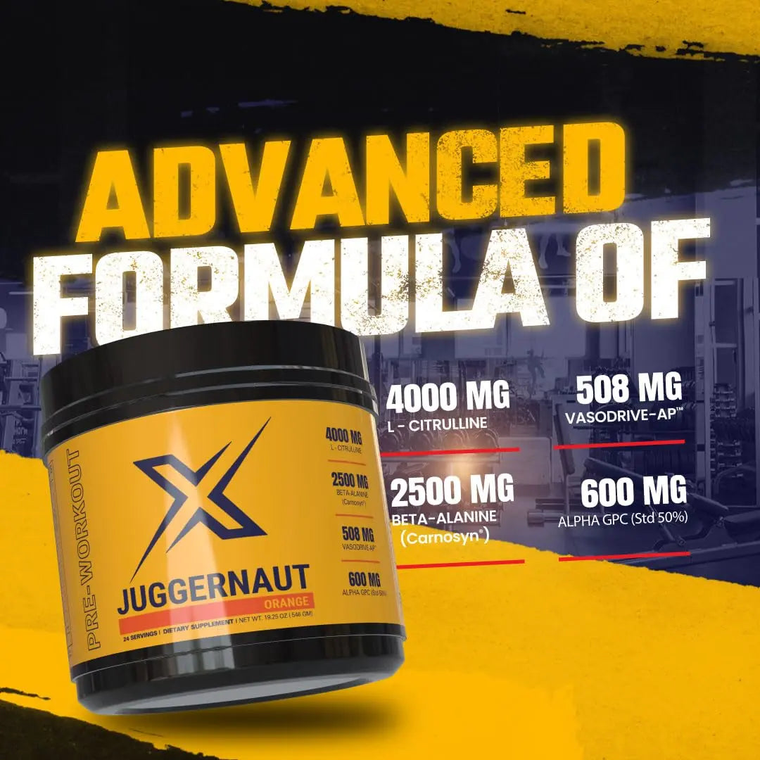 Juggernaut X Pre-Workout Supplement (Watermelon) - Boosts Strength, Endurance, Focus Infinite Labs