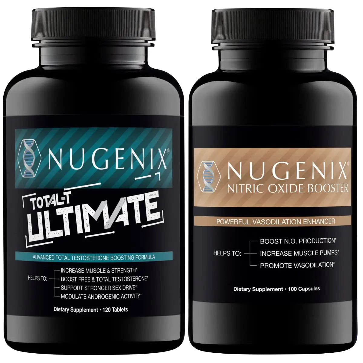 Nugenix Total-T Ultimate Testosterone Booster for Men & Nugenix Nitric Oxide Booster Nugenix