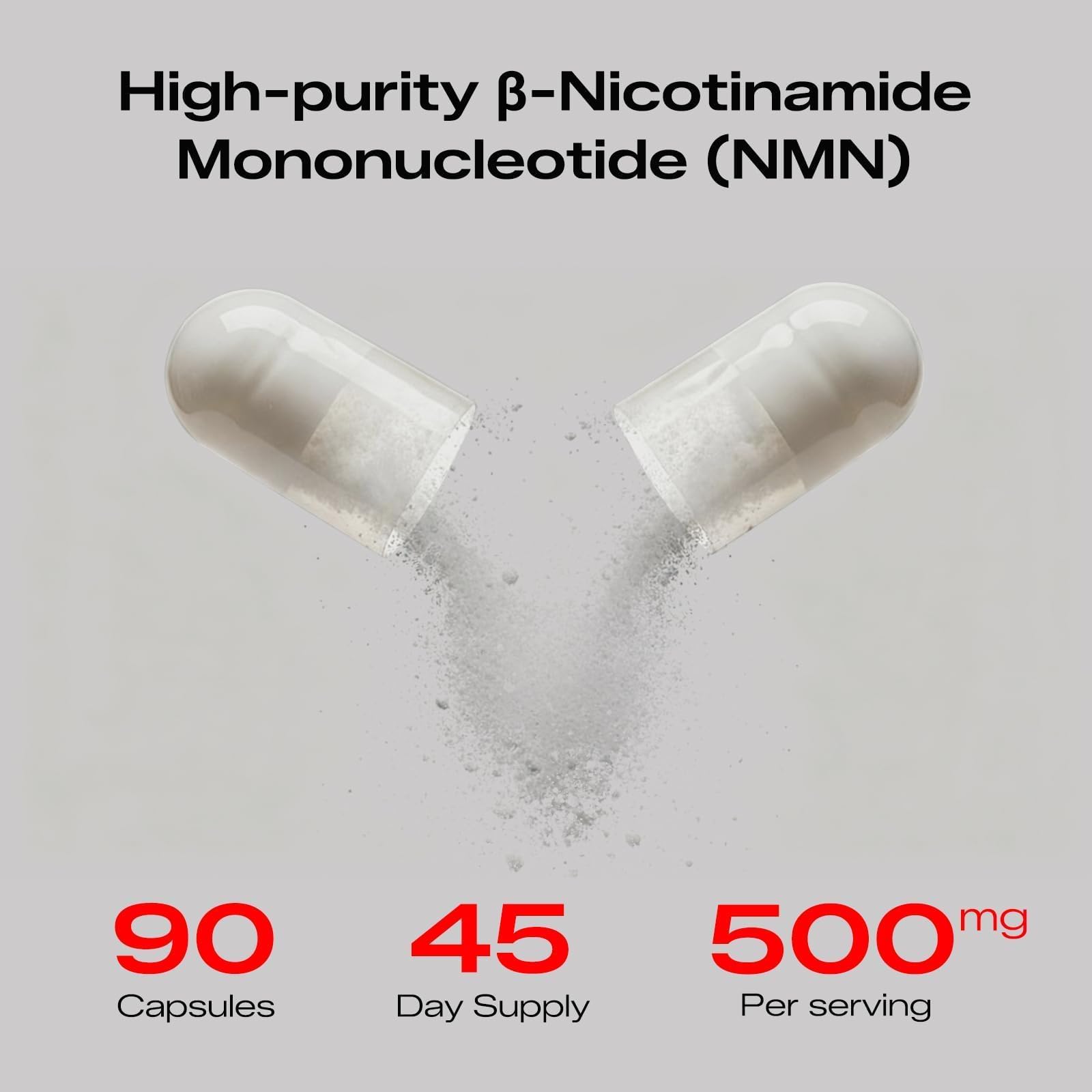 PEPAX NMN Supplement 500mg - 99% Pure NMN Supplement Capsules for Increased NAD Levels & Healthy Aging - Third Party Tested Stabilized Capsules, cGMP Certified, 90 Liposomal NMN (45 Servings) PEPAXBuy Supplements Australia