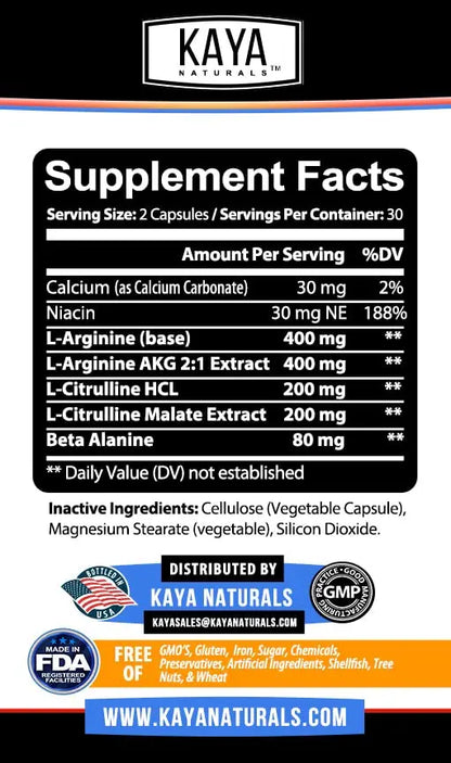Kaya Naturals - Nitric Blast Potent All-Natural Herbal Supplement for Maximum Health Benefits Kaya Naturals