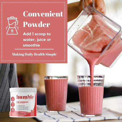 Humble Wellness Pre-Workout: Increase Focus, Decrease Mental Fatigue, Supports Nitric Humble Wellness