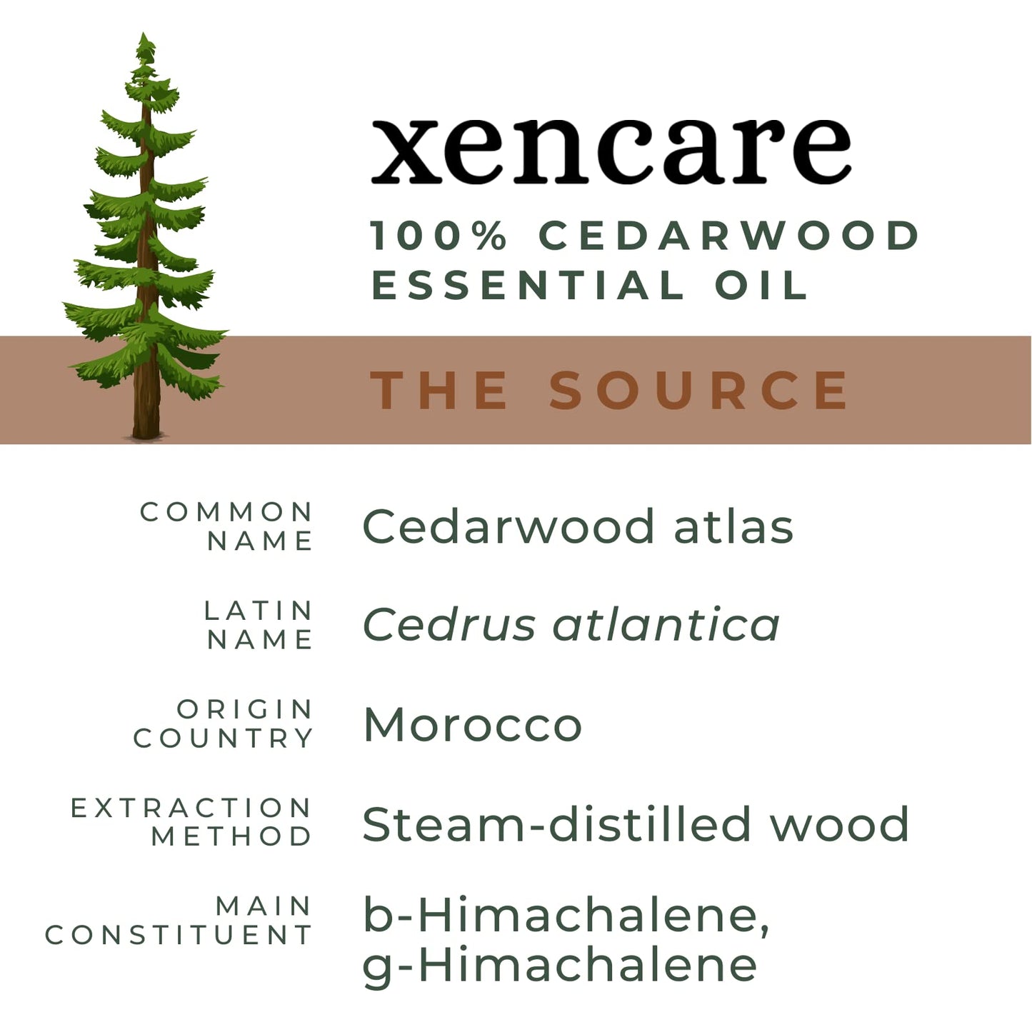 xencare Cedarwood USDA Organic Essential Oil | 100% Pure Natural Undiluted XenCare