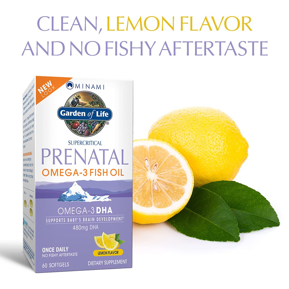 Garden of Life Organics Prenatal Vitamin: Folate for Energy & Healthy Fetal Development & Prenatal DHA Garden of Life