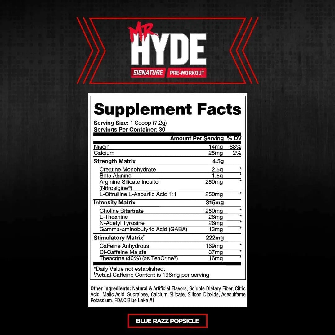PROSUPPS Mr. Hyde Signature Blue Razz and Hyde Max Pump Blue Razz Bundle PROSUPPS