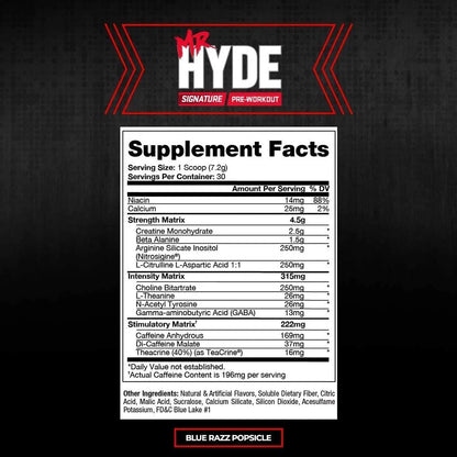 PROSUPPS Mr. Hyde Signature Blue Razz and Hyde Max Pump Blue Razz Bundle PROSUPPS