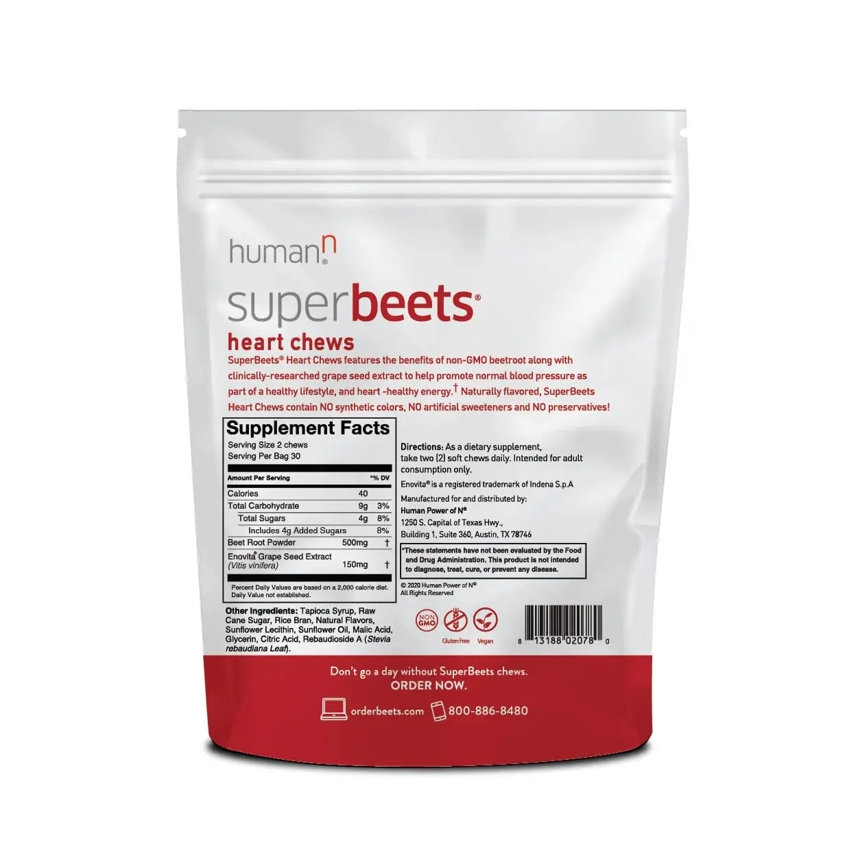 humanN SuperBeets Heart Chews & SuperBeets Black Cherry Powder humanN