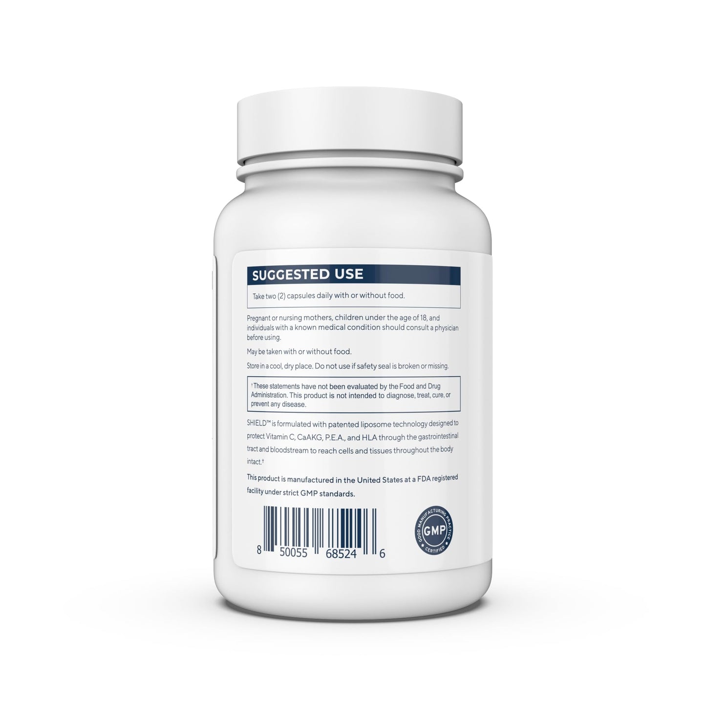 Renue By Science Shield | Liposomal Vitamin C CaAKG P.E.A Hyaluronic Acid Supplement | 120 Capsules with Vitamin C (500mg) CA AKG (150mg) Palmitoylethanolamide (75mg) HLA (75mg) | Made in The USA Renue By ScienceBuy Supplements Australia