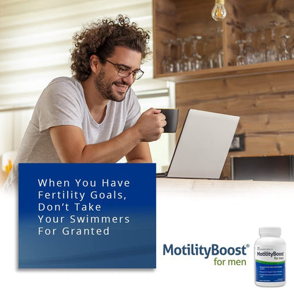 MotilityBoost for Men, Male Fertility Supplement – For Motile Strength - Prenatal For Him, Includes Fairhaven Health