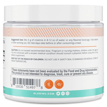 Alani Nu Creatine Monohydrate Powder and Pre Workout Breezeberry Powder Bundle Alani Nu