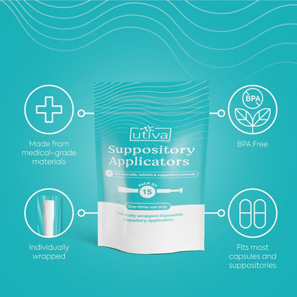 Szio+ Utiva Suppository Applicators – Disposable Vaginal Suppository Applicators – Hygienic Individually Szio+Buy Supplements Australia