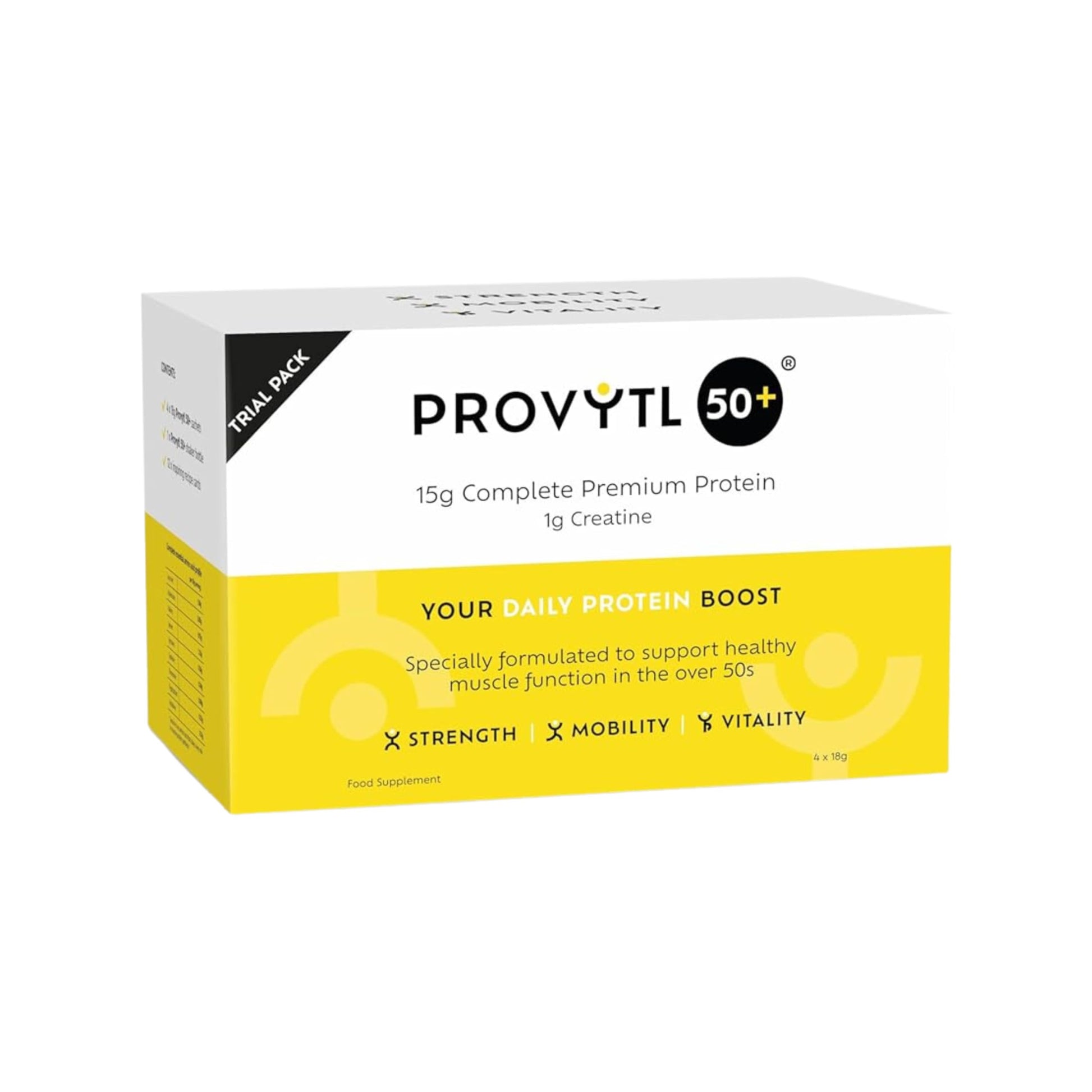 Provytl 50+ Trial Pack- Protein Powder Sachets for Men & Women Over 50 - Supports Muscle Function Provytl