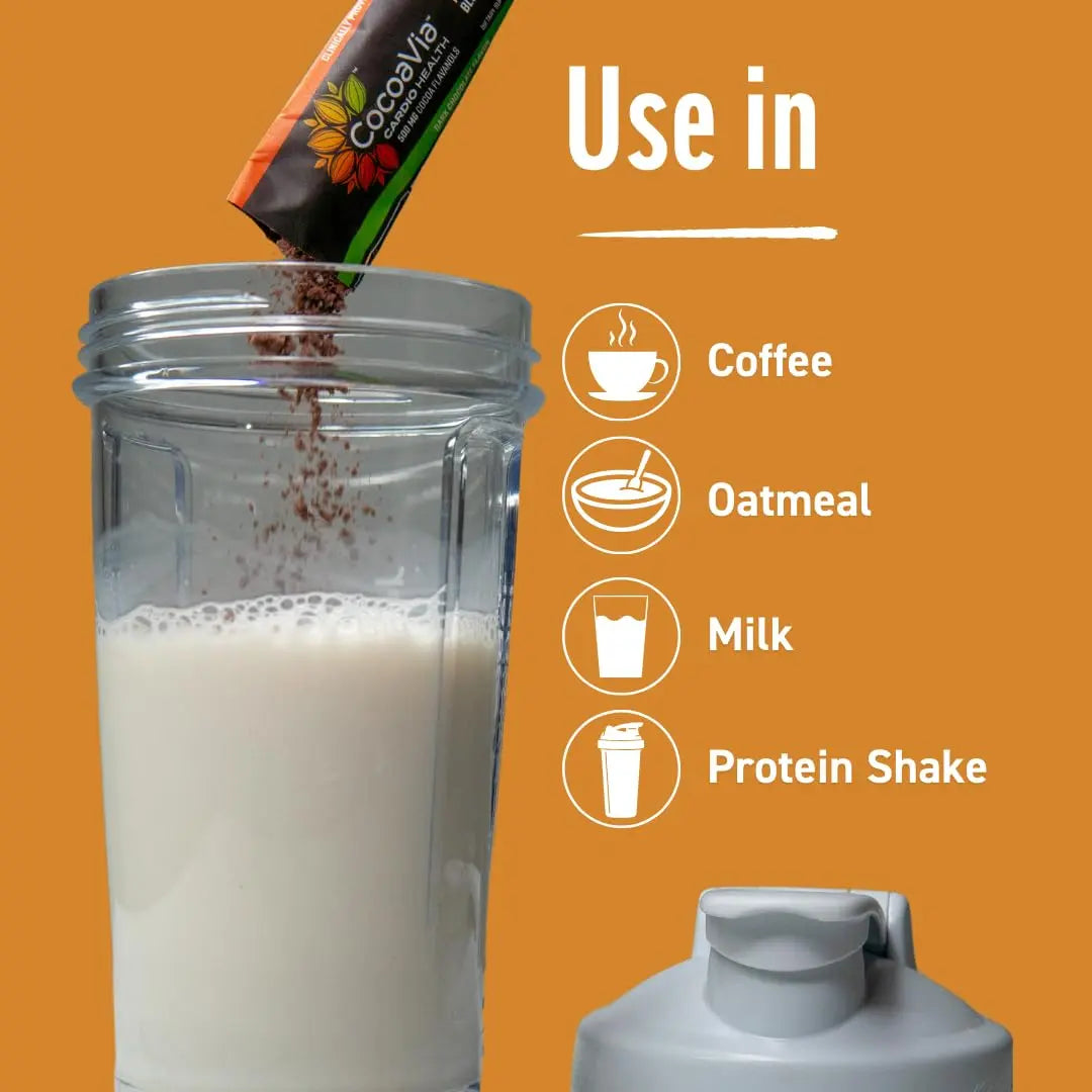 CocoaVia Cardio Health Cocoa Powder, 15 Single Serve Sticks, 500mg Cocoa Flavanols CocoaVia