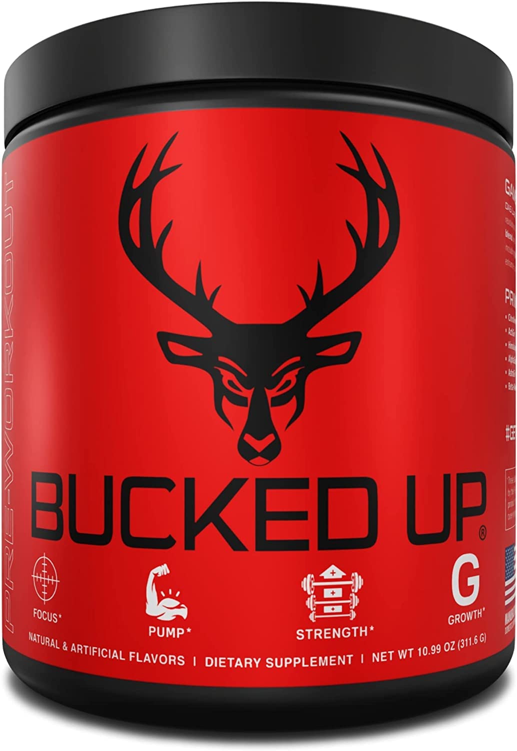 Bucked Up Pre Workout 6 Grams Citrulline, 2 Grams Beta Alanine, and 3 Other Registered