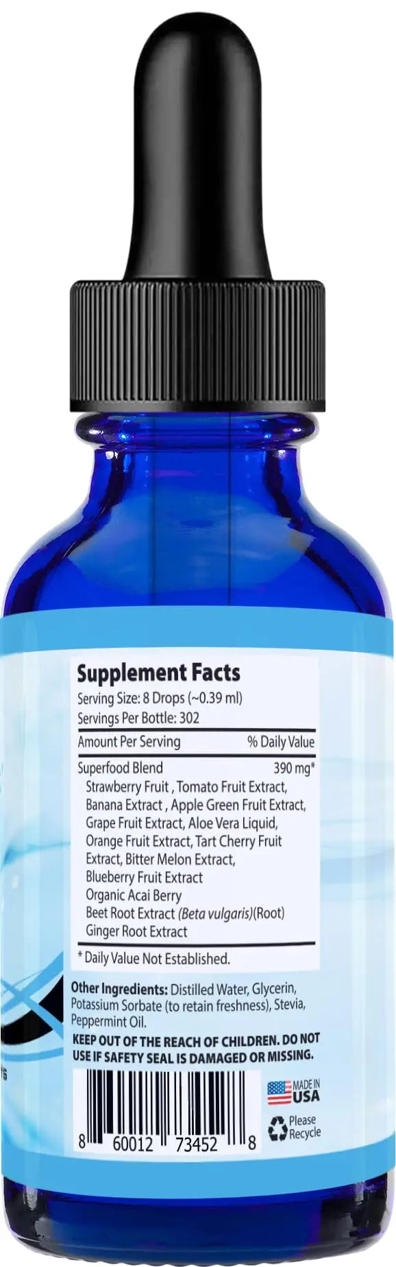Absonutrix Superfood Extract 390 mg, 4 Oz Liquid, 302 Servings, Made in USA, Quick Absorption, Quality Potent Ingredients, Non-GMO, GMP Certified, Cruelty-Free Products Absonutrix buy supplements Au