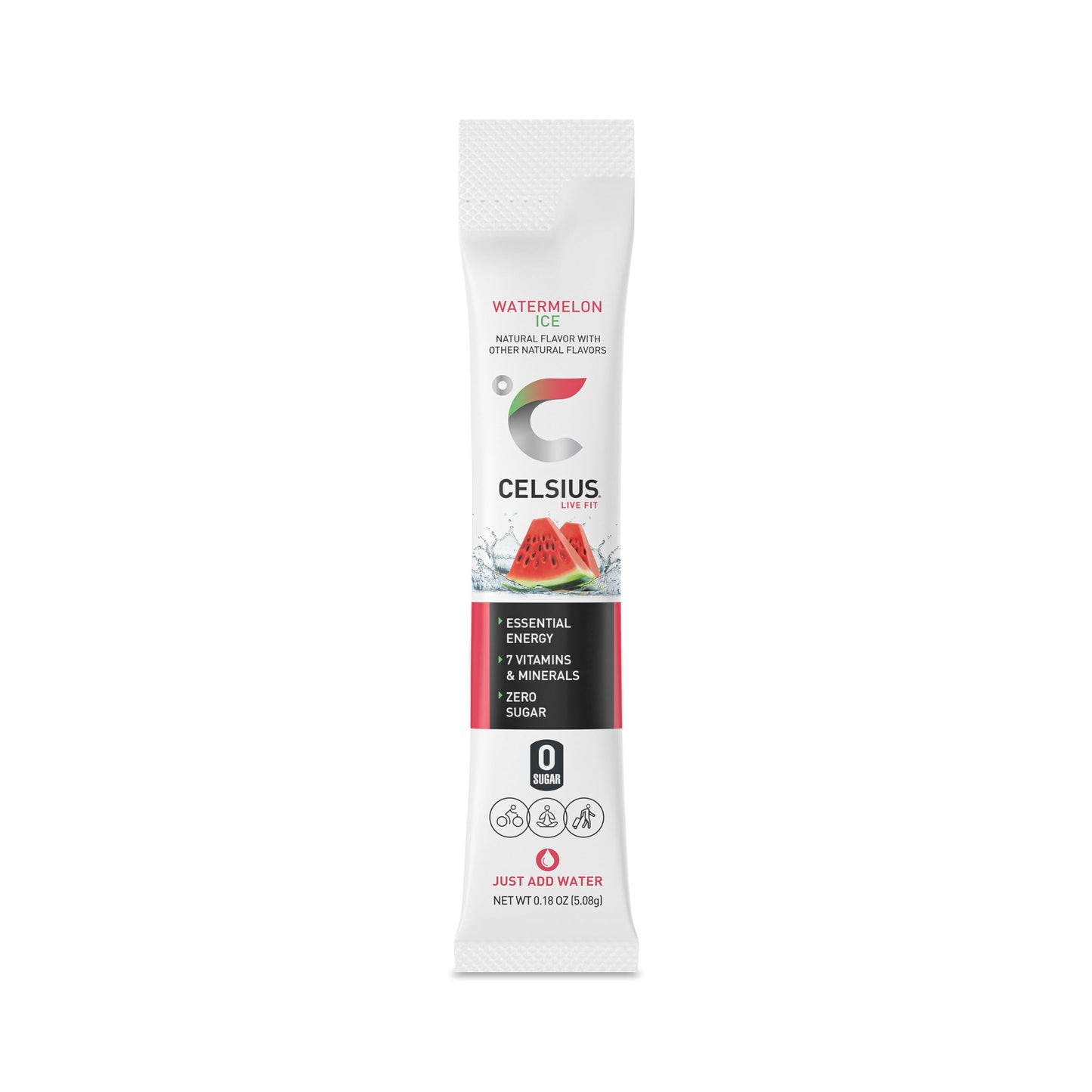 CELSIUS On-the-Go Powder Sticks Watermelon Ice, Essential Energy (14 Sticks per Pack) CELSIUSBuy Supplements Australia