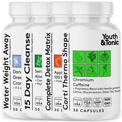 Youth & Tonic CortiThermo Shape Detox Cleanse Kick Off Weight Management - 120 Pills Youth & Tonic