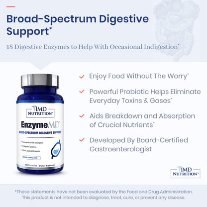 1MD Nutrition EnzymeMD - Digestive Enzymes Supplement - Doctor Formu 1MD Nutrition