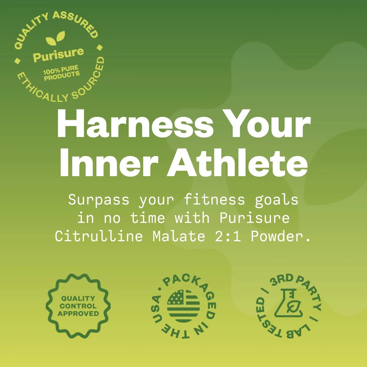 Purisure Citrulline Malate 2:1 Powder, 1 kg, Citrulline Supplement and Citrulline Nitrate Purisure