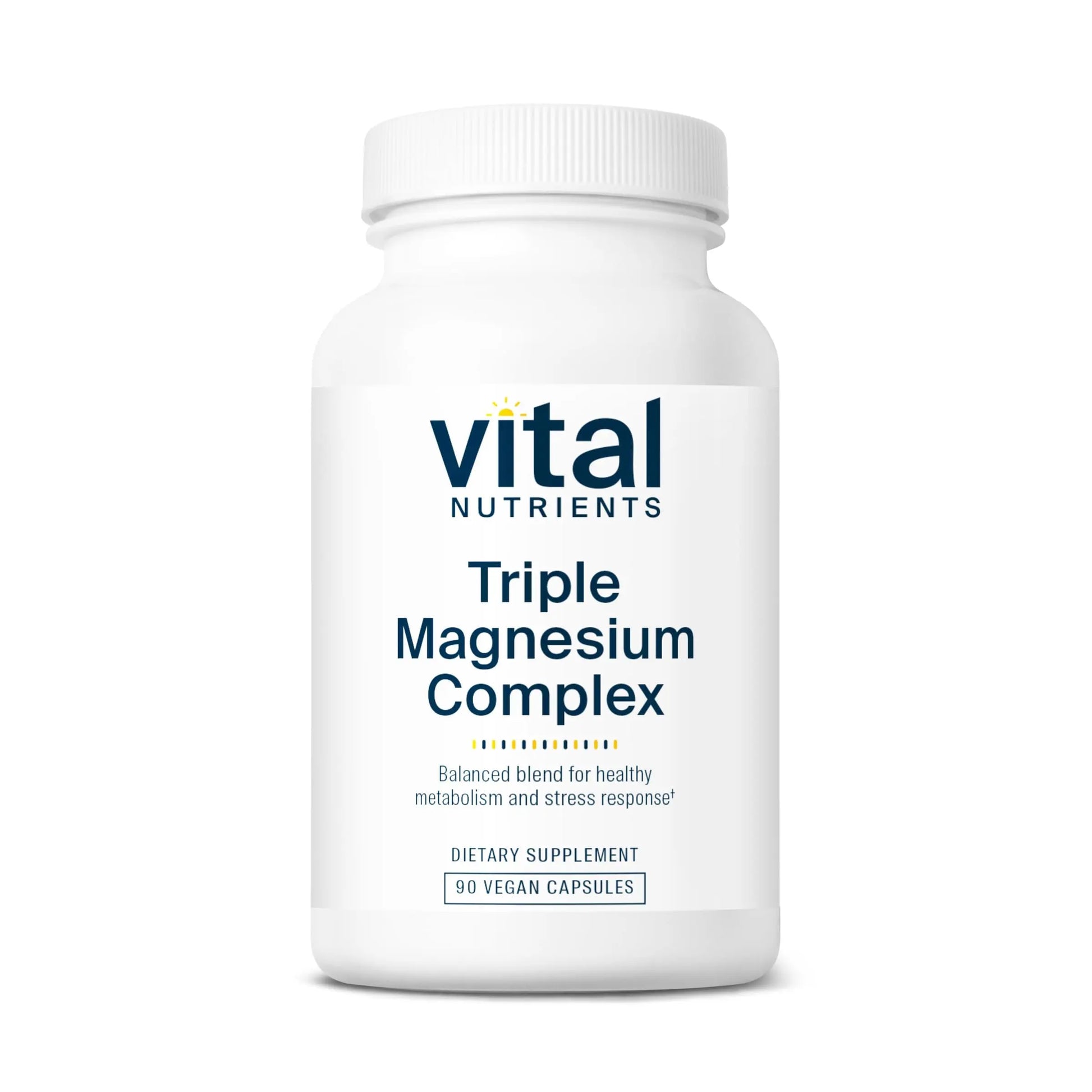 Vital Nutrients Triple Magnesium Complex supplement bottle on a white background