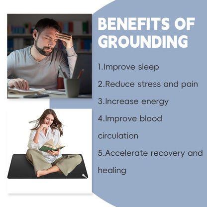 XINHUSU Grounding Mat 11.8"x23.6" Grounding Pad with 15ft Grounding Cord Grounding Mat XINHUSU