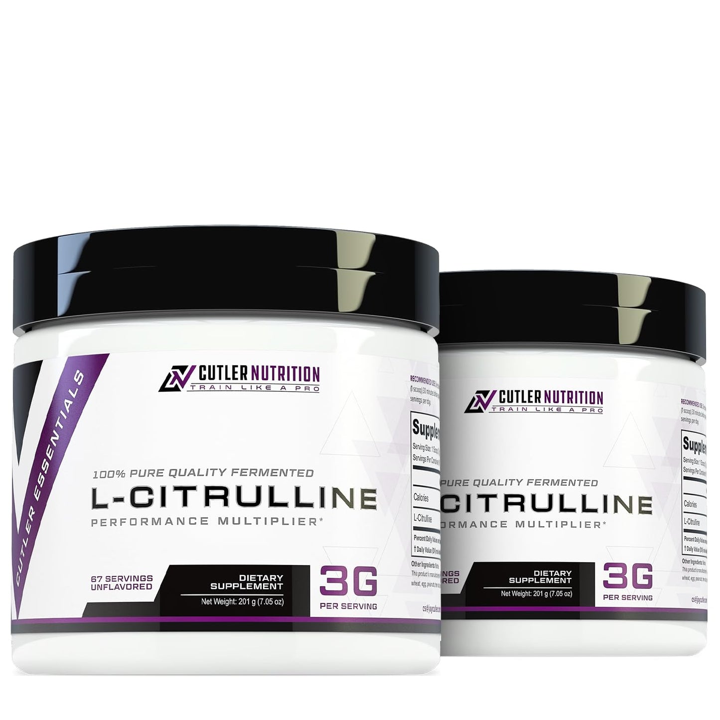 Cutler Nutrition Jay Essentials 100% Pure L-Citrulline Powder Unflavored 3g Per Serving