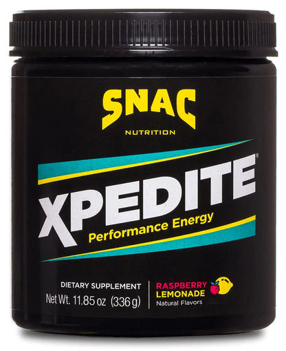 SNAC XPEDITE Preworkout Performance Energy Drink Supplement, Raspberry Lemonade SNAC