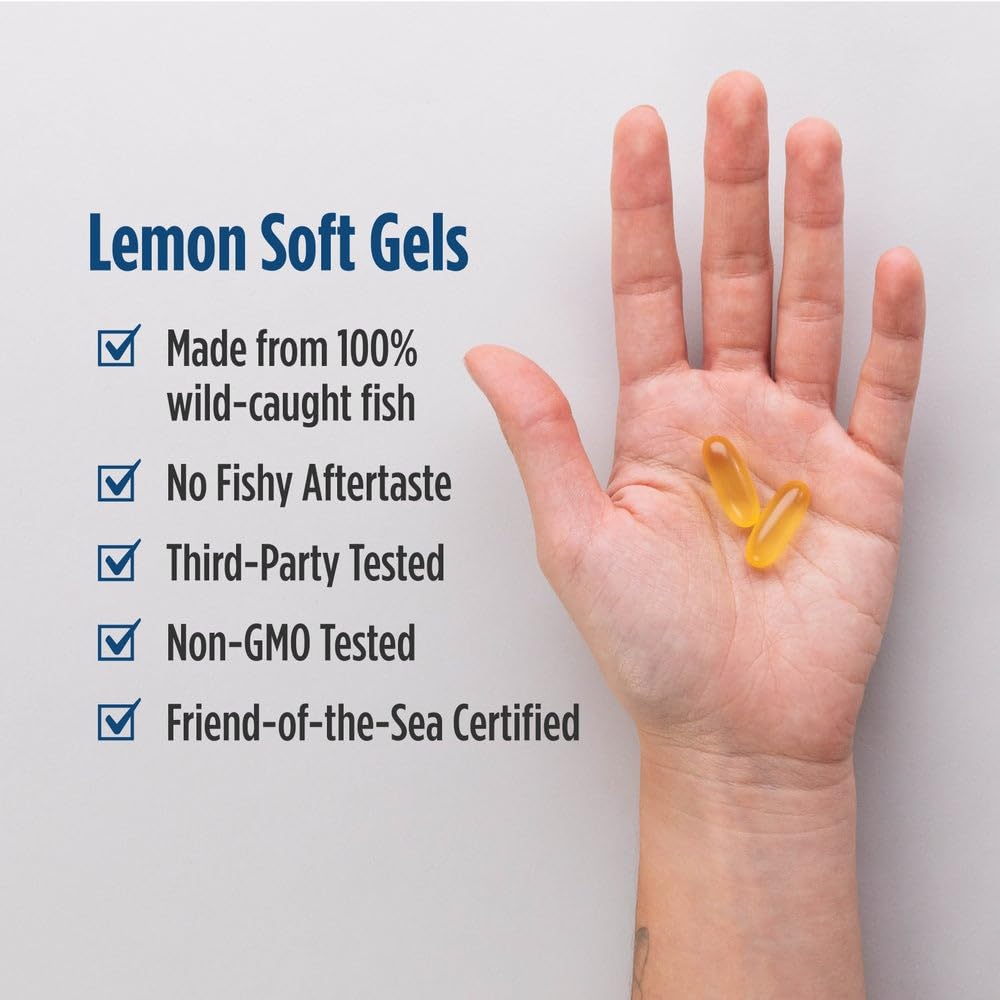 Nordic Naturals Omega-3, Lemon Flavor - 180 Soft Gels - 690 mg Omega-3 - Fish Oil - EPA & DHA - Immune Support, Brain & Heart Health, Optimal Wellness - Non-GMO - 90 Servings Nordic Naturals buy supplements Au