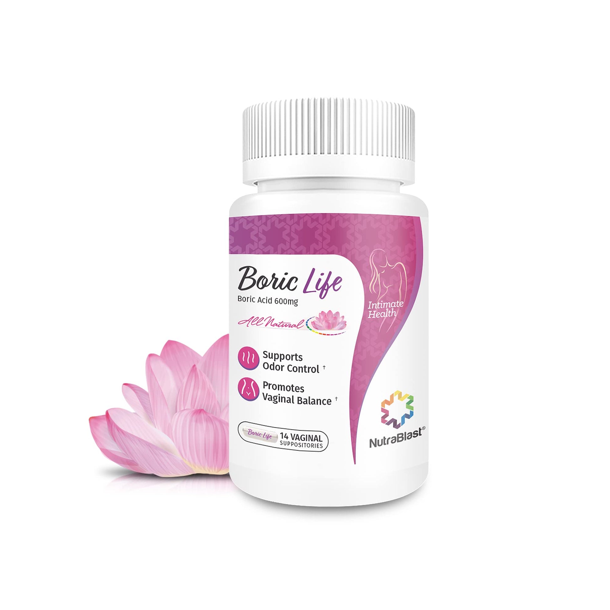 NutraBlast Boric Acid Suppositories - 100% Pure Made in USA - Boric Life Intimate Health Support (14 Count) NutraBlastBuy Supplements Australia