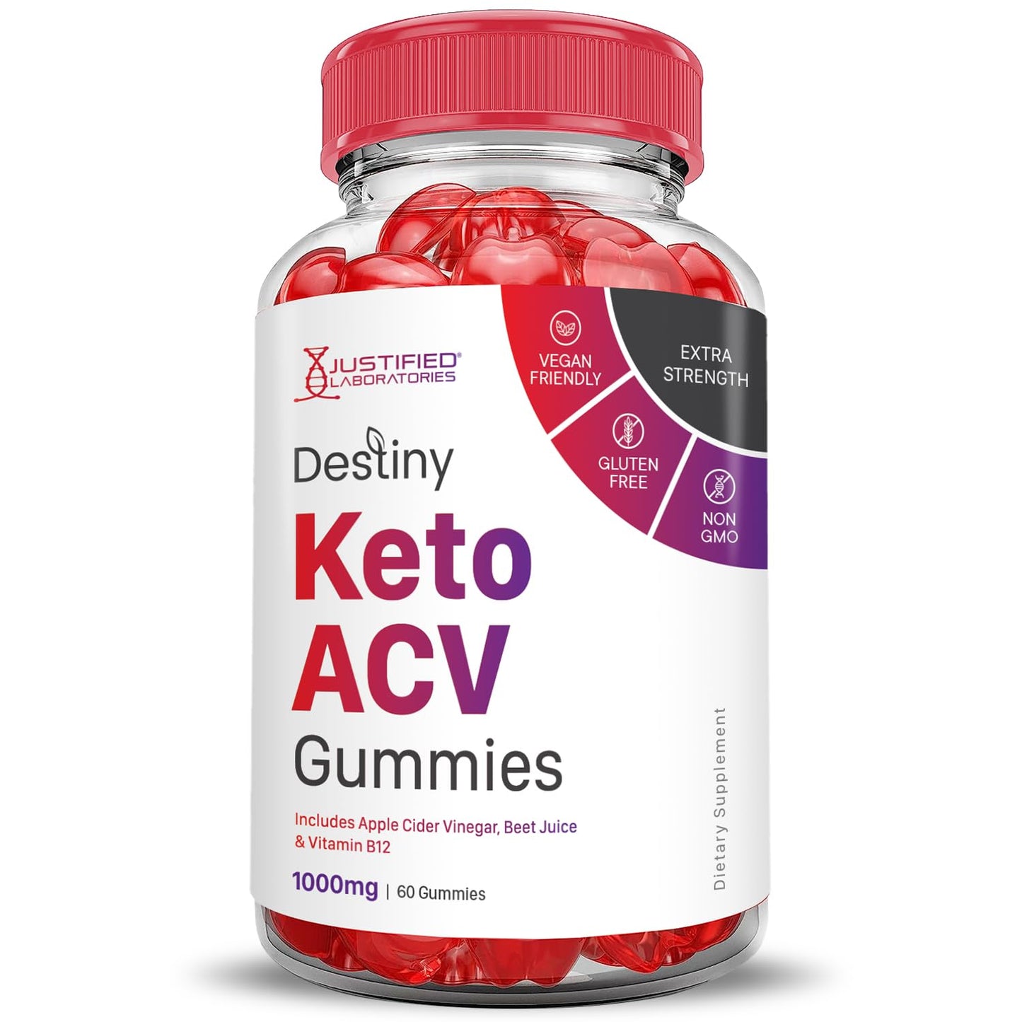(10 Pack) Destiny Keto ACV Gummies Advanced Formula 1000MG Destiny Keto Gummies Justified Laboratories