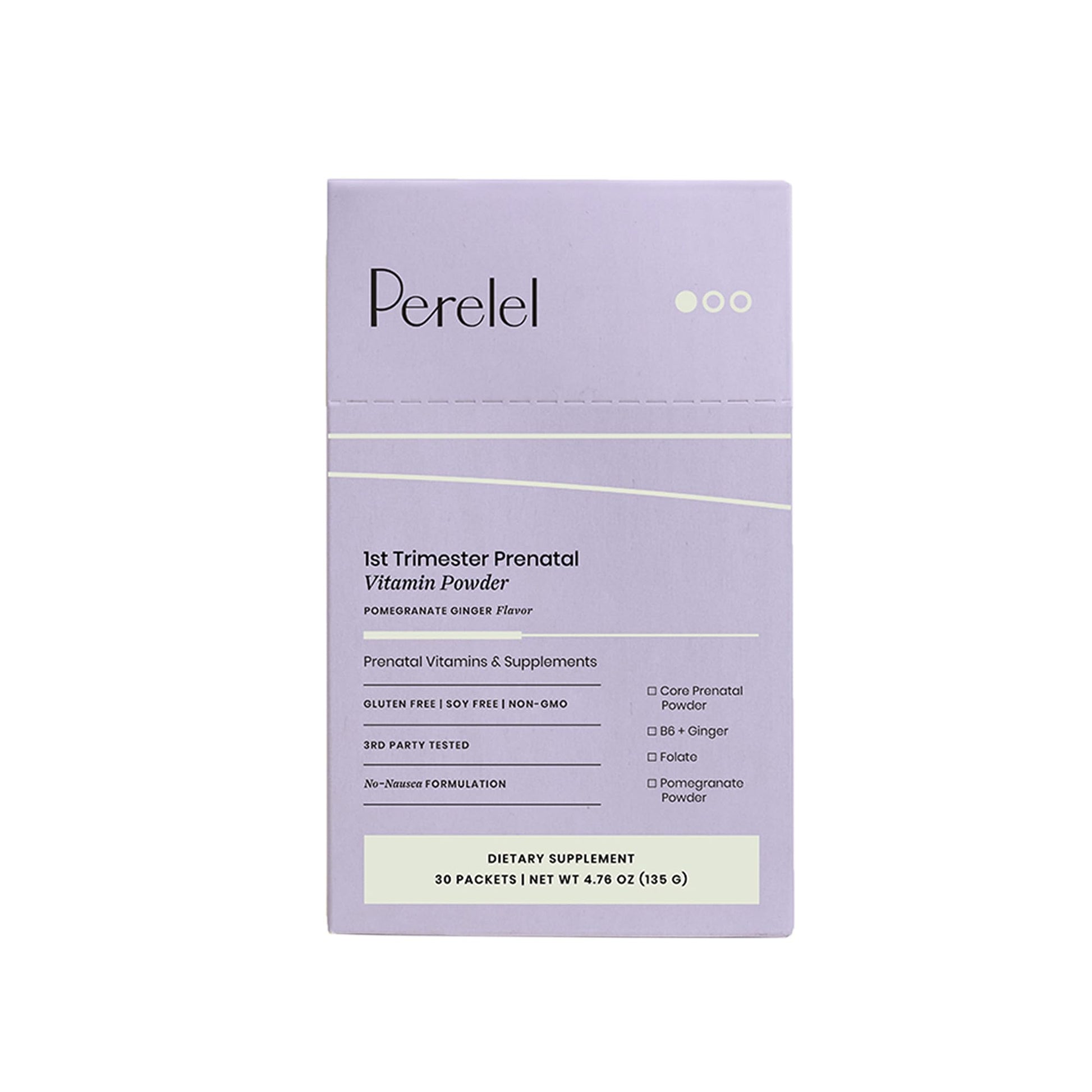 Perelel 1st Trimester Prenatal Multivitamin Powder - Daily No-Nausea Formula Perelel