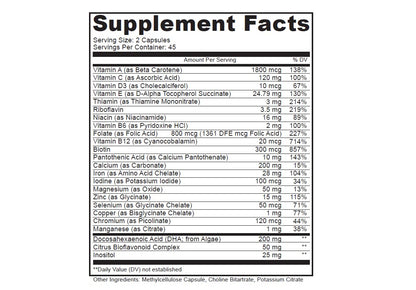 VitaVive Nutritions Prenatal Multivitamins – 90 Capsules – Vitamins and Minerals VitaVive Nutritions