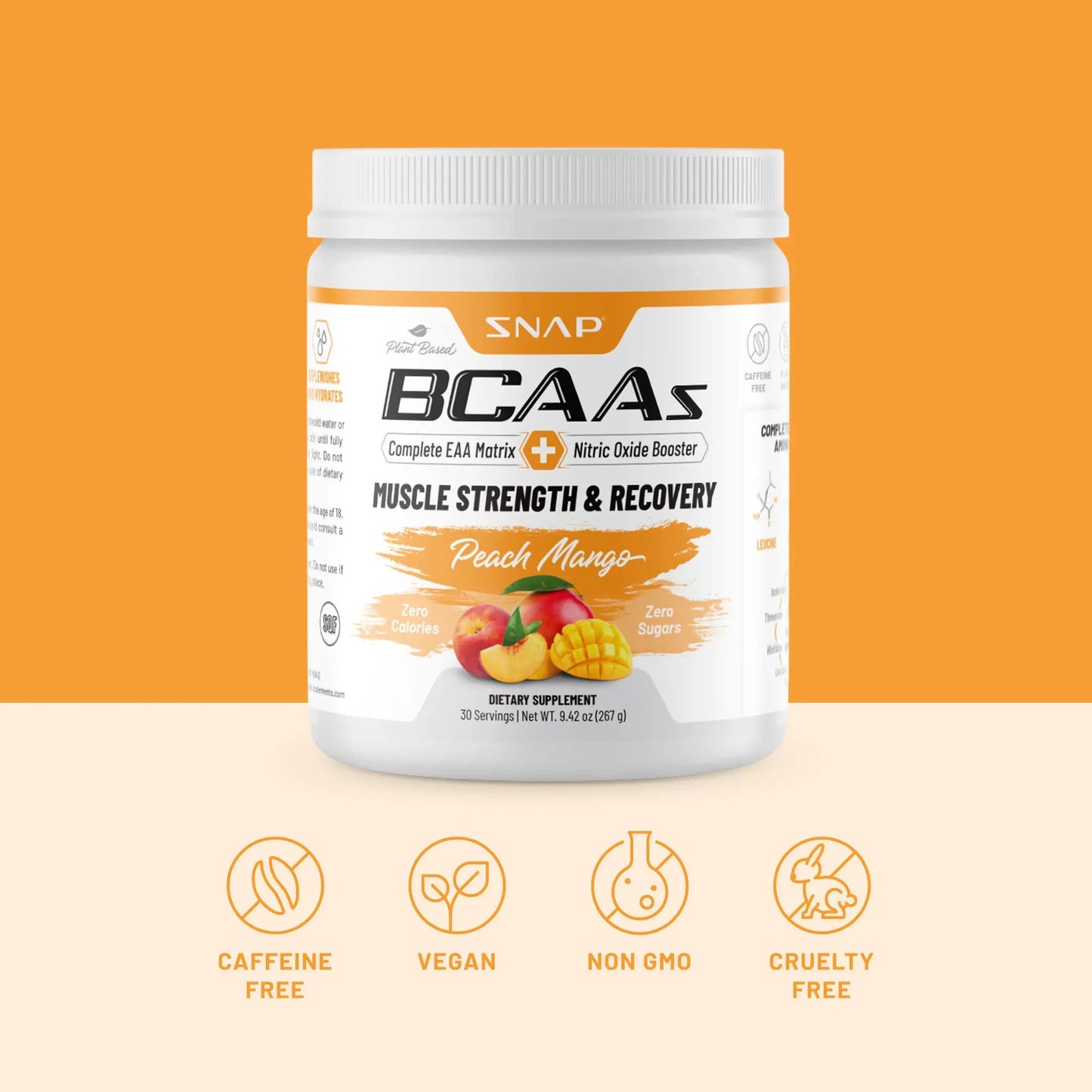 Snap Supplements Nitric Oxide Booster and BCAA Powder Snap Supplements