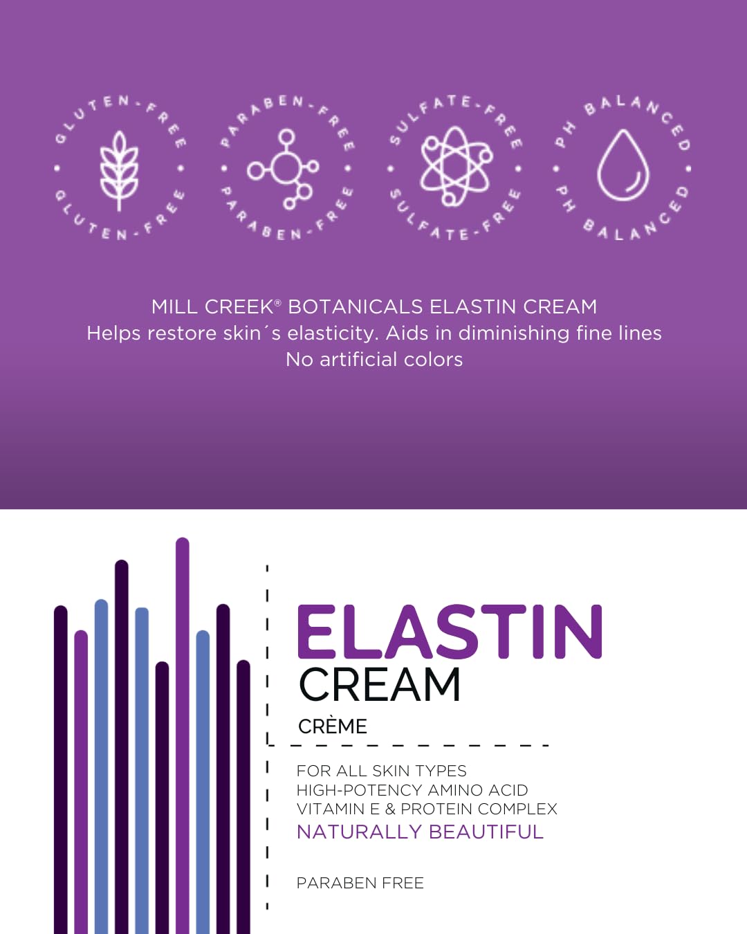 Mill Creek Creme Elastin Organic 4 Ounce -3 pack Mill Creek buy supplements Au
