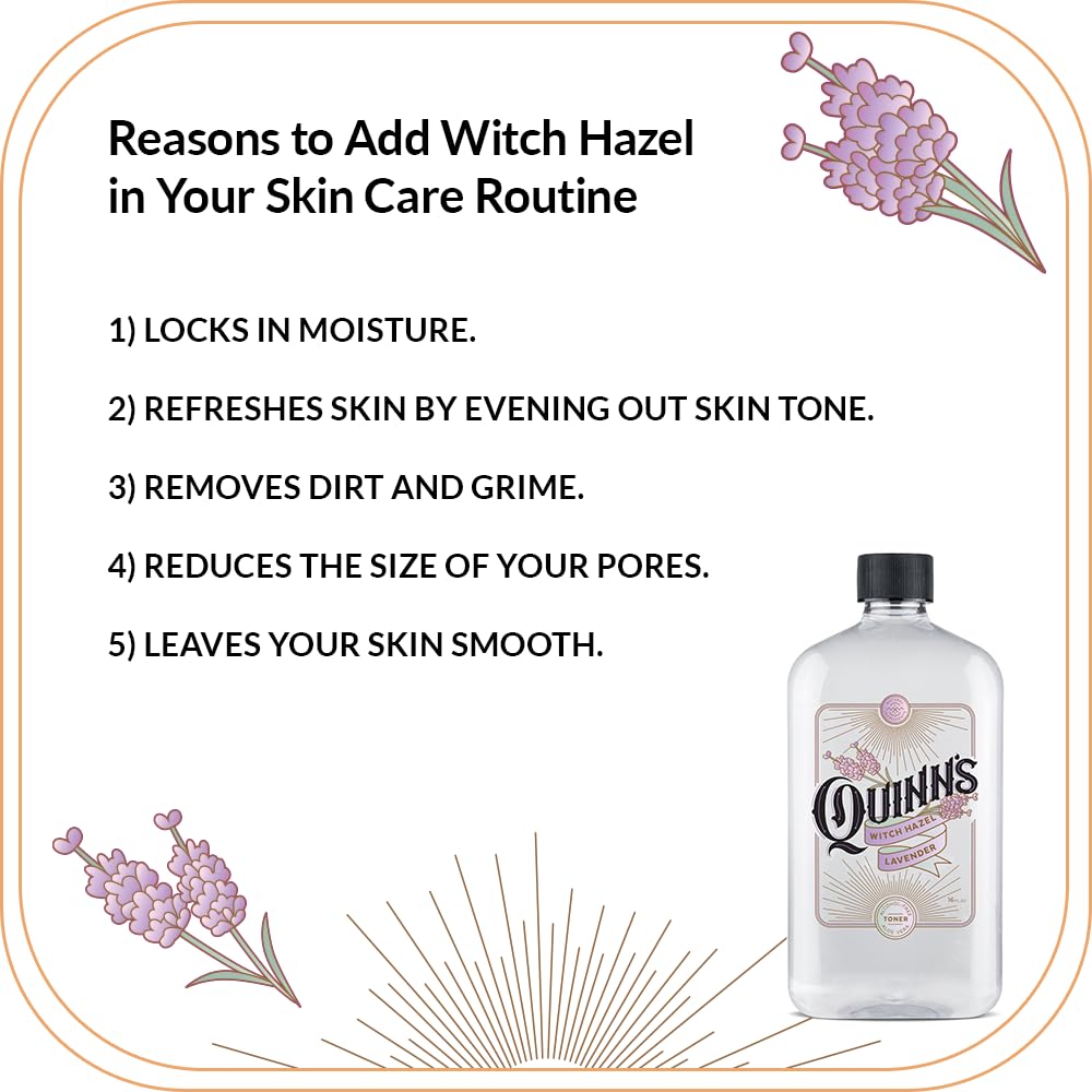 Quinn’s Alcohol Free Witch Hazel with Aloe Vera 16 Ounce (Lavender) Quinn's buy supplements Au