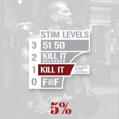 5% Nutrition 2-Stack | Kill It + FasF | Pre-Workout + NO Booster Pre (Select Your Flavors) 5% Nutrition