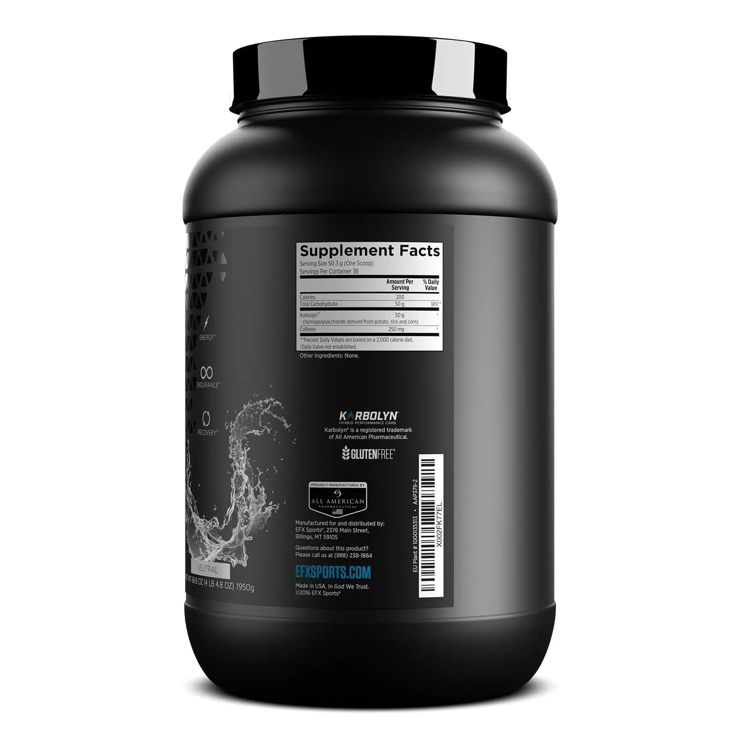 EFX Sports Karbolyn Energy | Performance Carbohydrate Powder + Caffeine | Carb Load EFX Sports