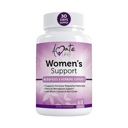 Women’s Support Supplement- Natural Hormone Regulation- Menopause Support Supplement- Estrogen Rich Amate Life