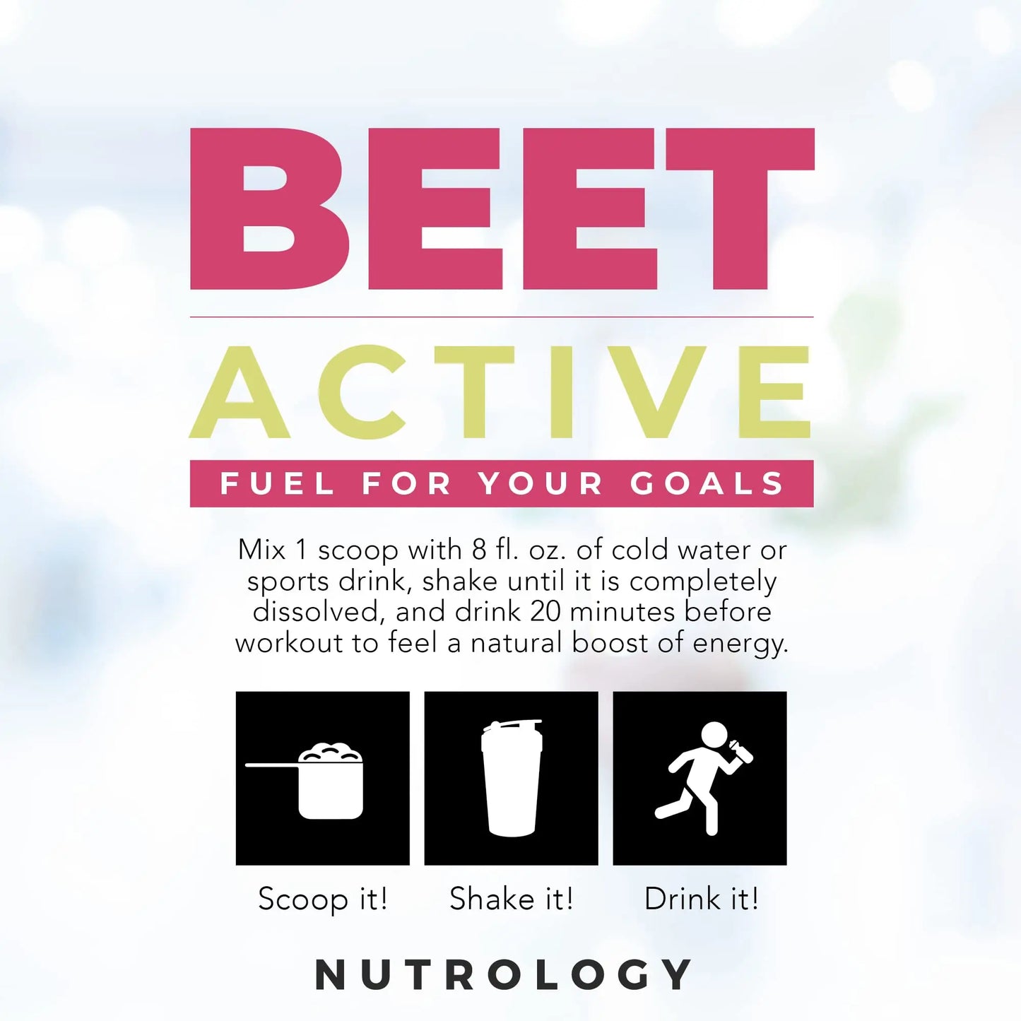 Nutrology Beet Active, Natural Pre-Workout Powder, Supports Energy, Endurance & Nitric Nutrology