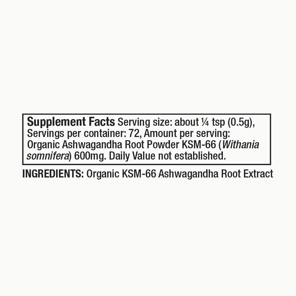 Moon Juice Organic Ashwagandha Supplement - Ashwagandha KSM-66 Root Powder Extract (15:1 Full-Spectrum) for Stress, Focus & Mood - Vegan, Non-GMO, Gluten-Free - 1.3 oz, 72 Servings Moon JuiceBuy Supplements Australia