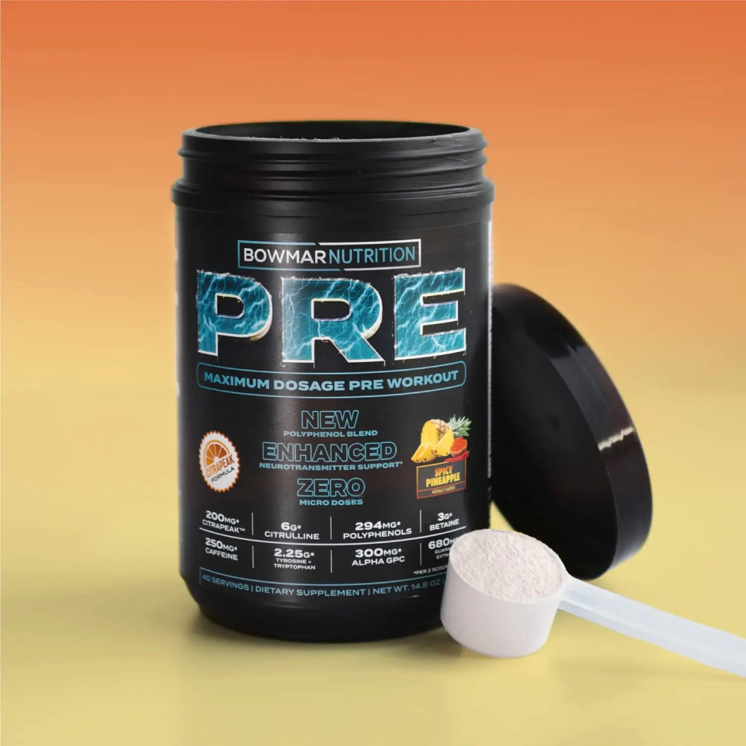 Bowmar Nutrition Pre Workout with Stimulants, Pre Workout Powder, Pump Supplement BOWMAR NUTRITION