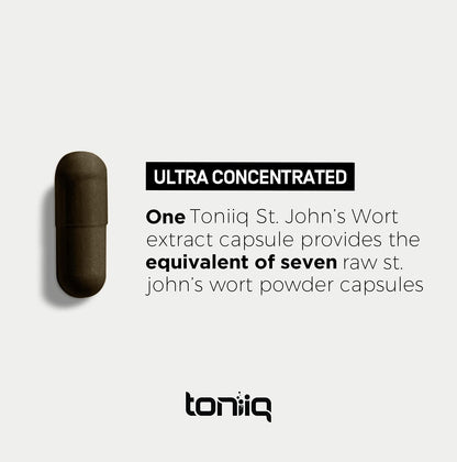 1,000mg Ultra High Strength St. John's Wort Capsules (Non-GMO) - 7X Concentrated Toniiq