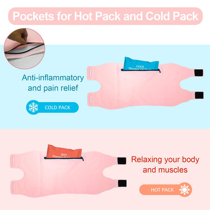 YEEYAA 2 Pcs Castor Oil Pack, Castor Oil Pack Wrap Plus Size for Waist and Neck YEEYAA