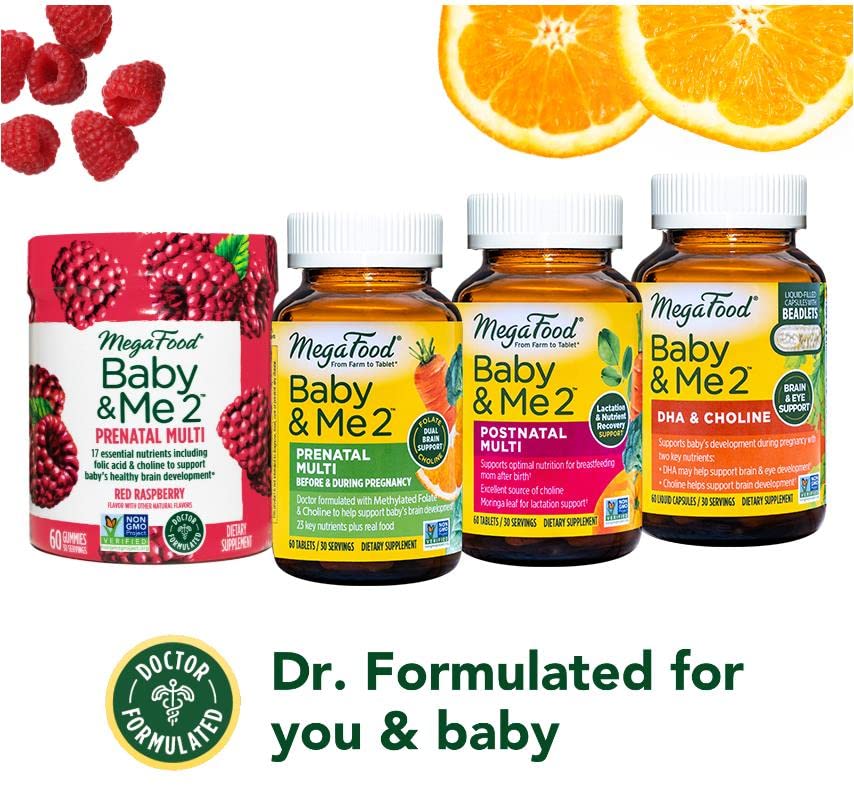 MegaFood Baby & Me 2 Prenatal Vitamin & Minerals - Vitamins for Women - with Folate MegaFood