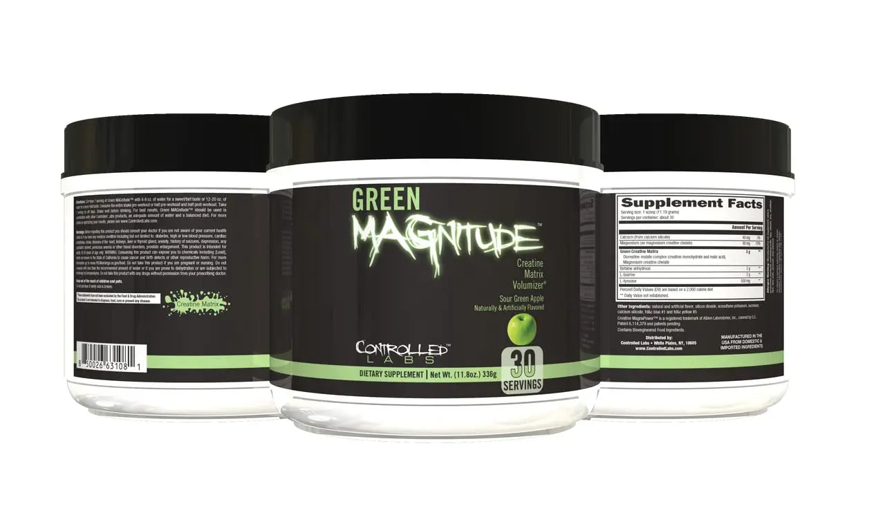 CONTROLLED LABS Green Magnitude Supplement, Synergistic Creatine Formula Powder CONTROLLED LABS