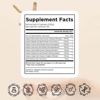 HOLISS Daily Gut Health Capsules – 8-in-1 All Natural Supplement, Lemon Balm, Bloat & Gas Relief, GI Lining Repair, HOLISS