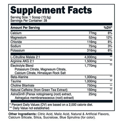 TransformHQ Pre-Workout 28 Servings - Perform - Gluten Free, Non-GMO (Blue Raspberry) TransformHQ