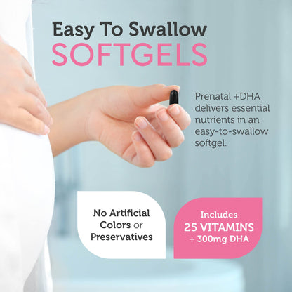 Zahler Prenatal Vitamin with DHA & Folate - DHA Supplements & Prenatal Multivitamin Zahler