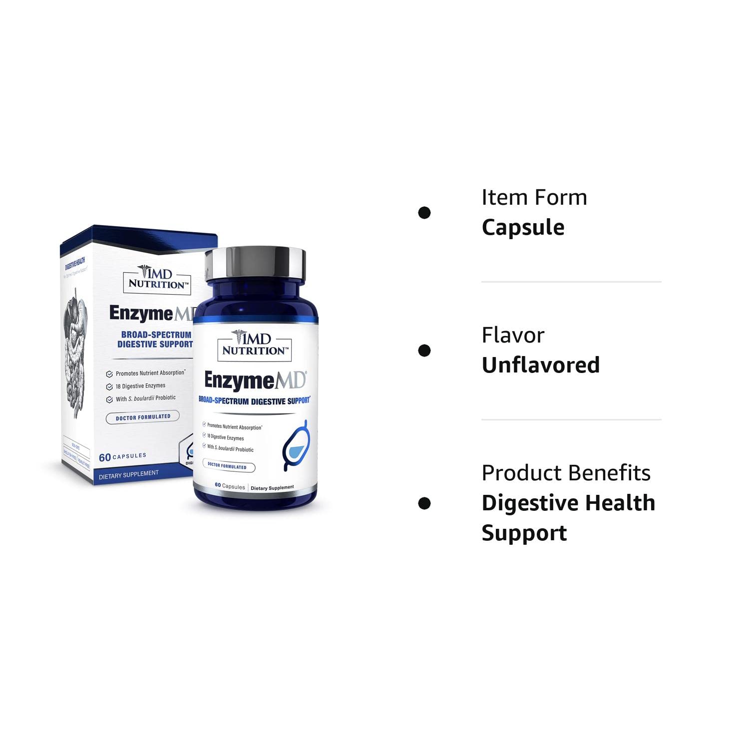 1MD Nutrition EnzymeMD - Digestive Enzymes Supplement - Doctor Formu 1MD Nutrition